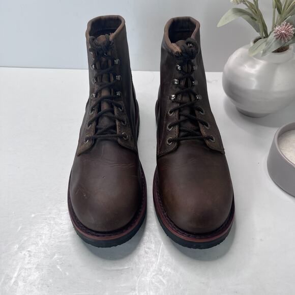 Chippewa Classic 2.0 Wood 6" Leather Work Boots Brown Men's 10.5EE Vibram Sole - Picture 5 of 9